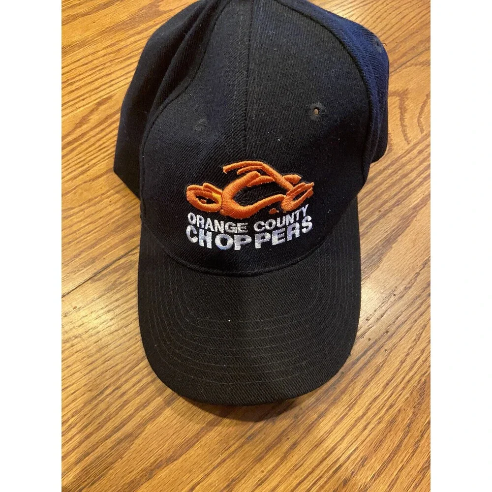 Orange County Choppers Baseball Cap Black Strapback hat OCC Motorcycle Vintage